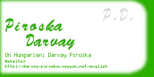 piroska darvay business card
